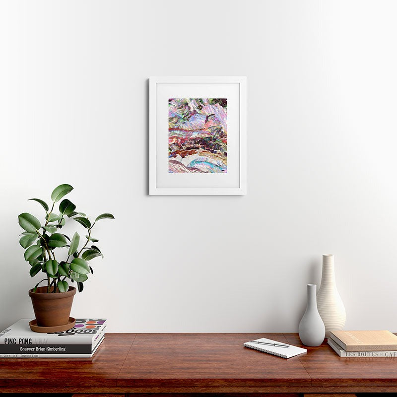 83 Oranges Sequin Haze Framed Art Print