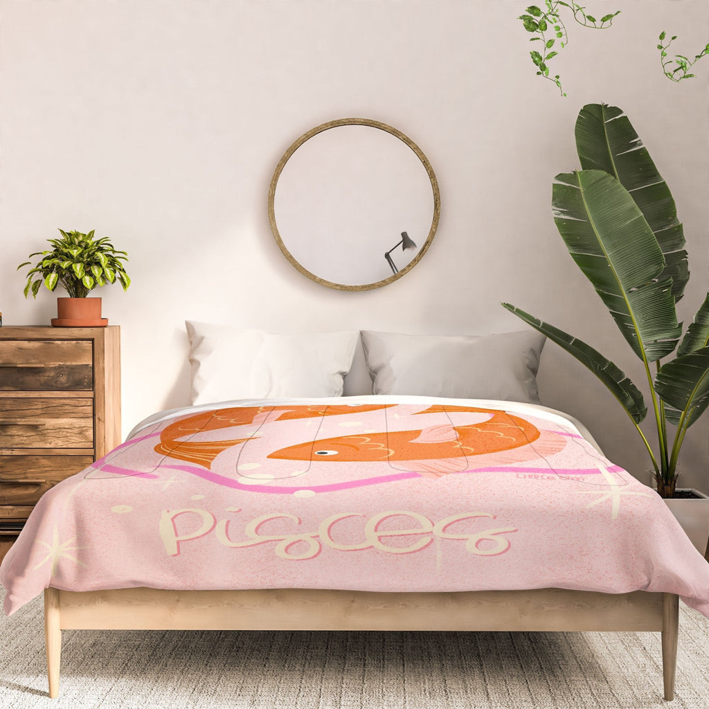 Little Om Zodiac Sign Pisces Comforter