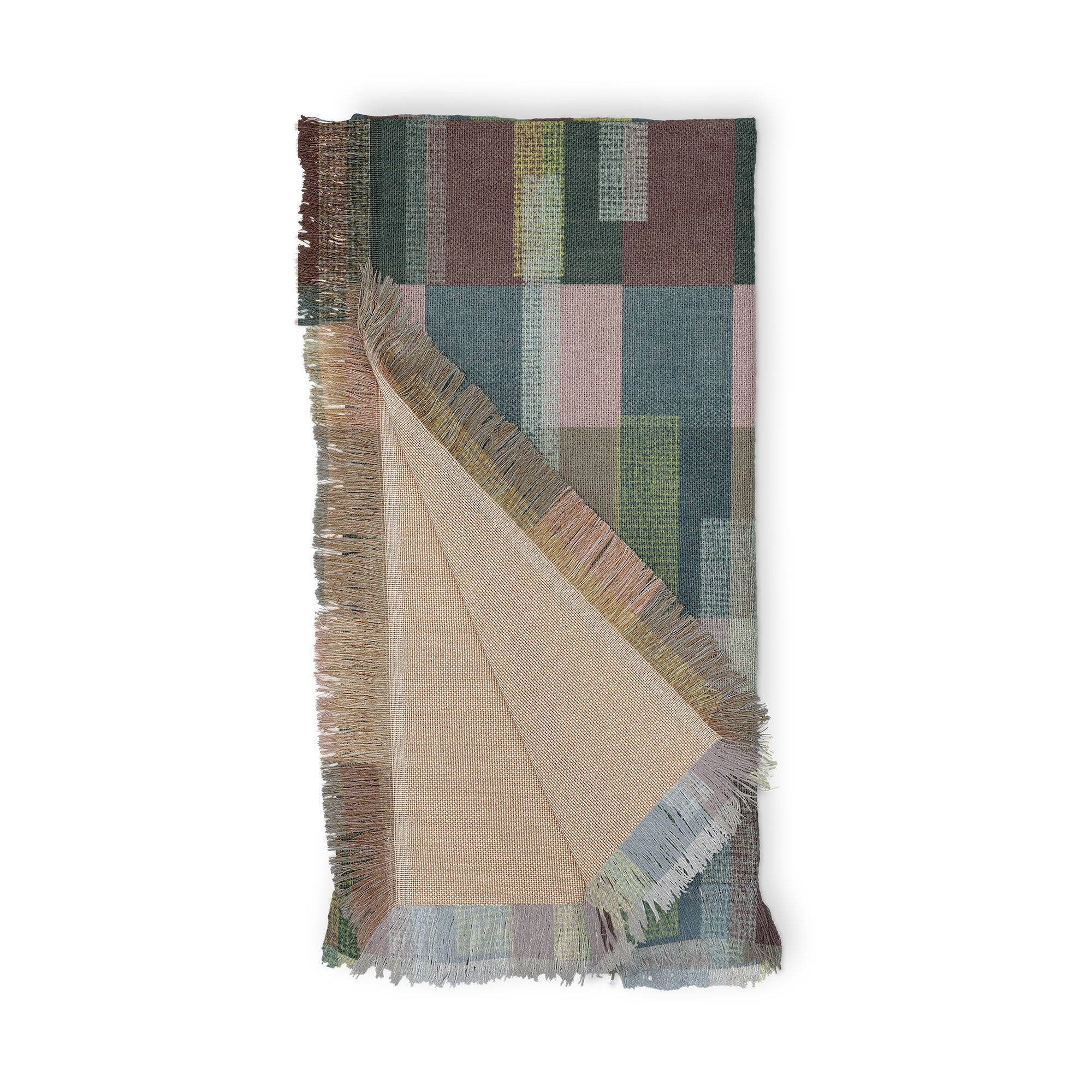 Marta Barragan Camarasa Dynamic Linear Blocks Throw Blanket