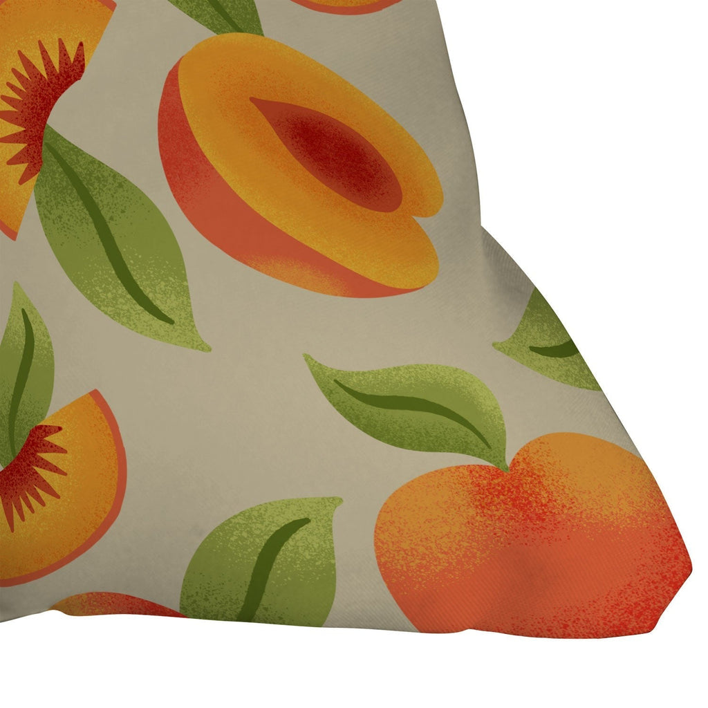 Jessica Molina Peach Pattern Outdoor Throw Pillow