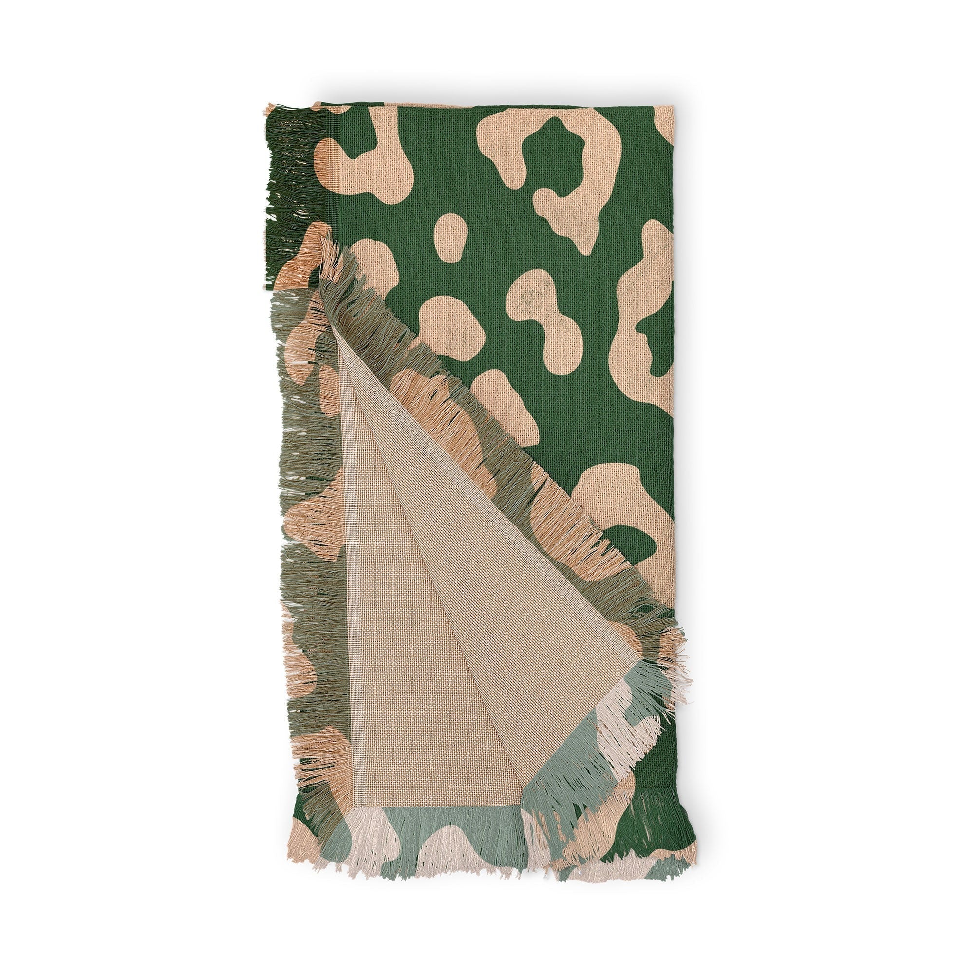 Avenie BR Cheetah Print In Green Throw Blanket