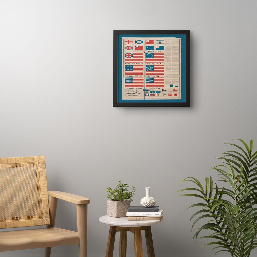 DENY Designs Goff s Evolution of the American Flag Framed Wall Art