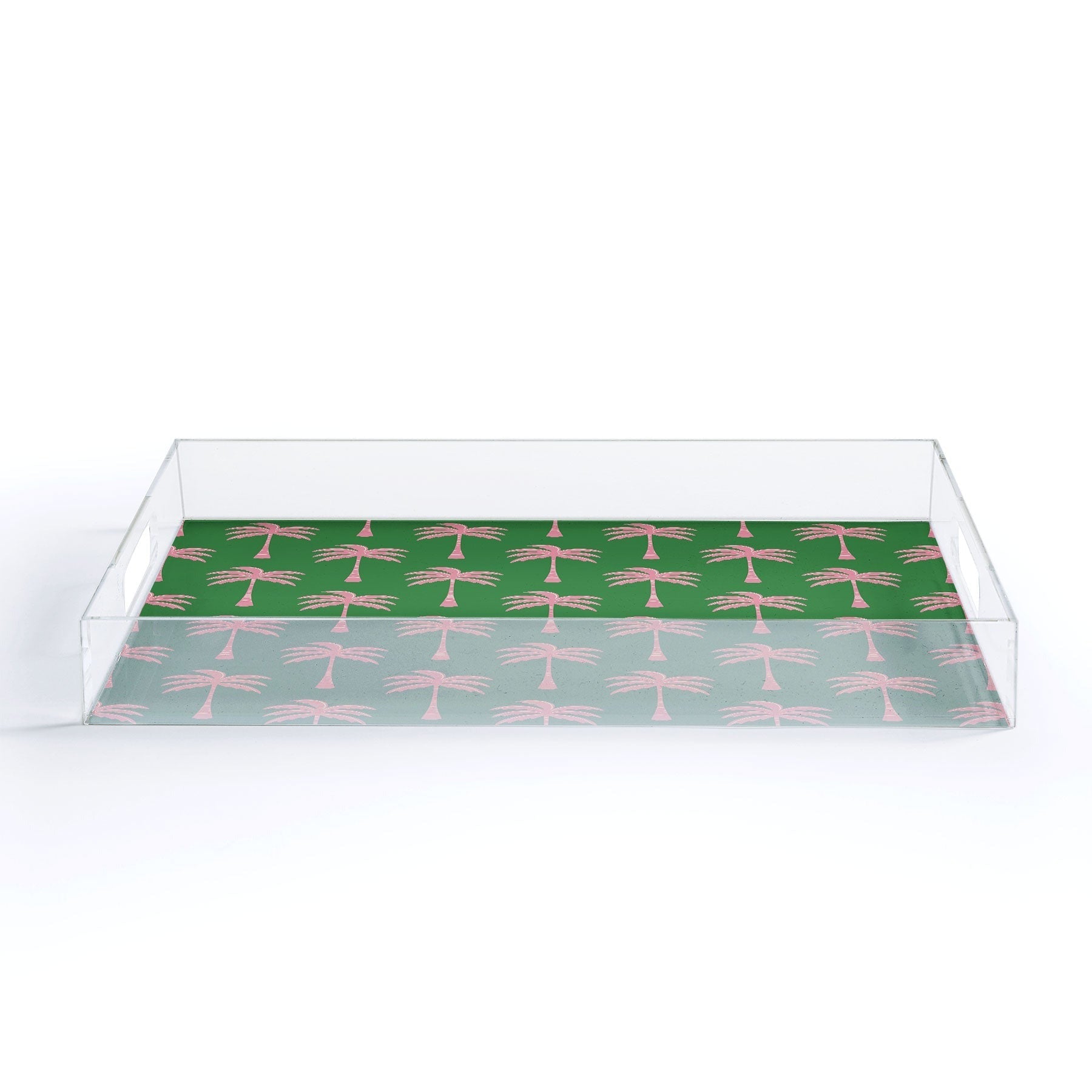 Design by Spark Pink Palm Tree Oasis Acrylic Tray
