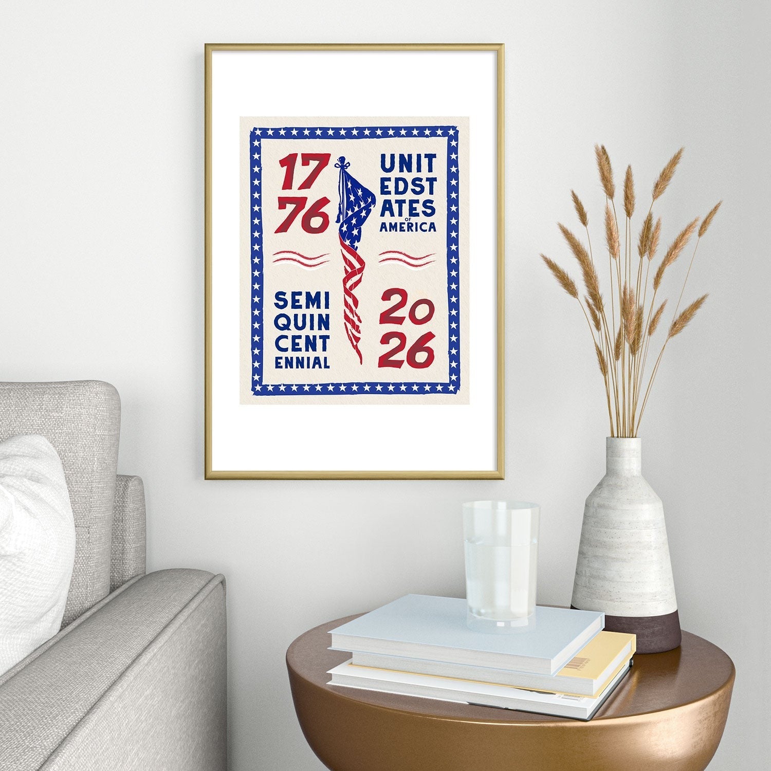 DENY Designs Retro 76 26 Metal Framed Art Print