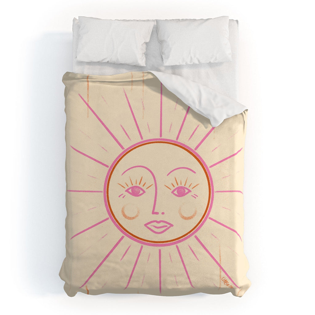 Little Om Celestial Sun cream Duvet Cover