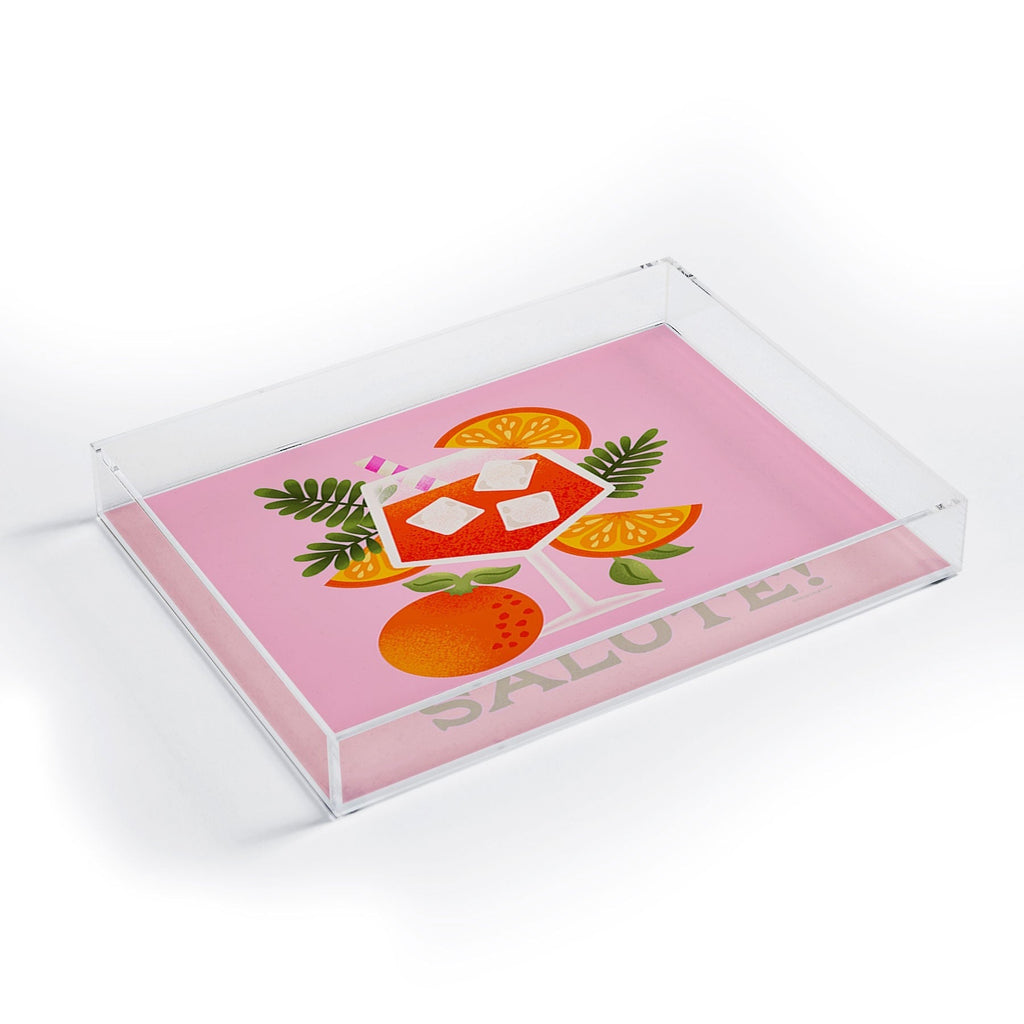 Jessica Molina Orange Spritz Acrylic Tray