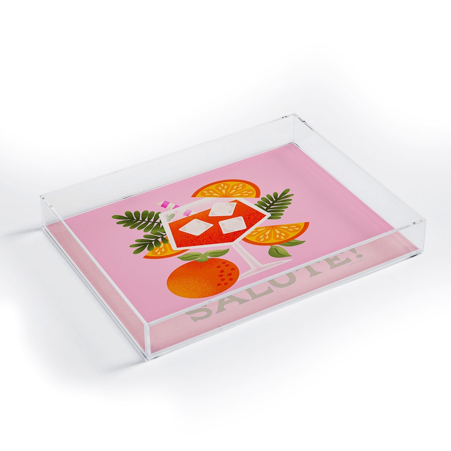 Jessica Molina Orange Spritz Acrylic Tray