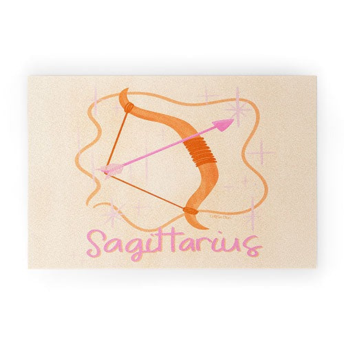 Little Om Zodiac Sign Sagittarius Welcome Mat