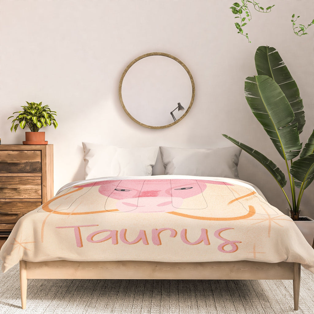 Little Om Zodiac Sign Taurus Comforter