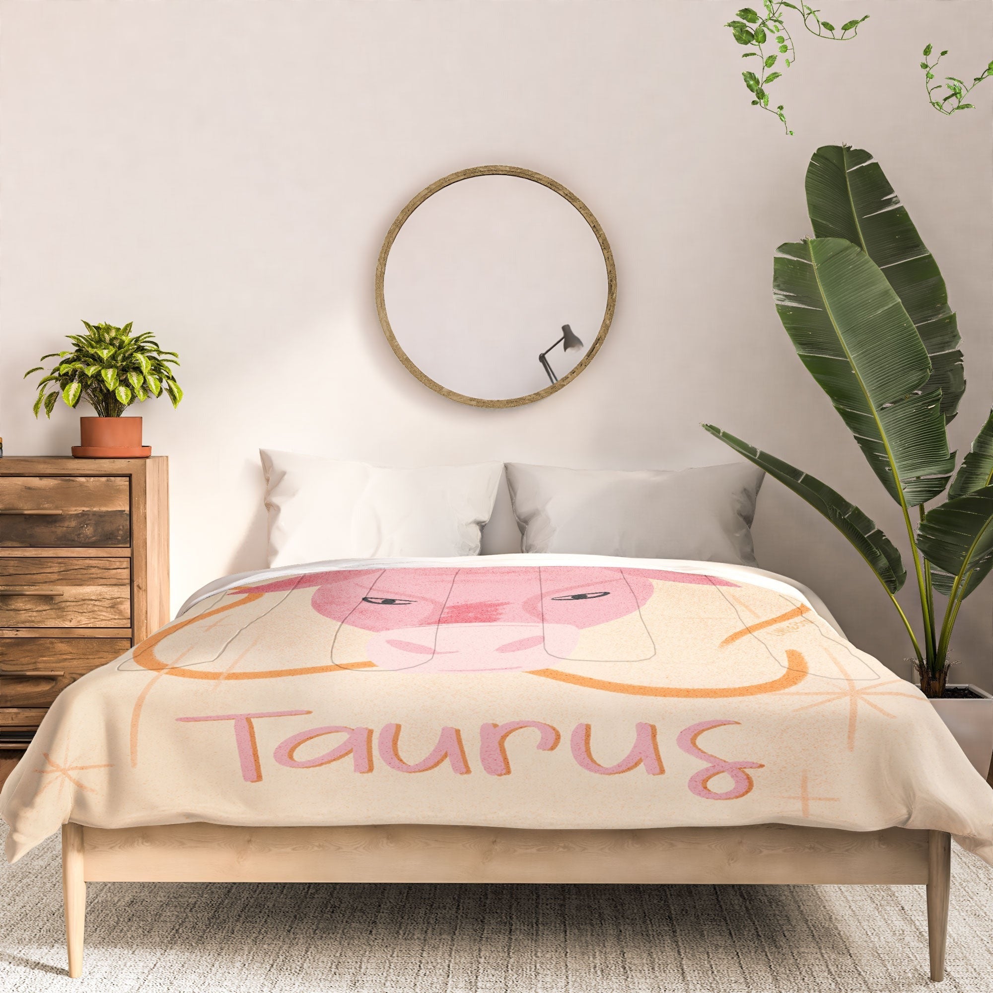 Little Om Zodiac Sign Taurus Comforter