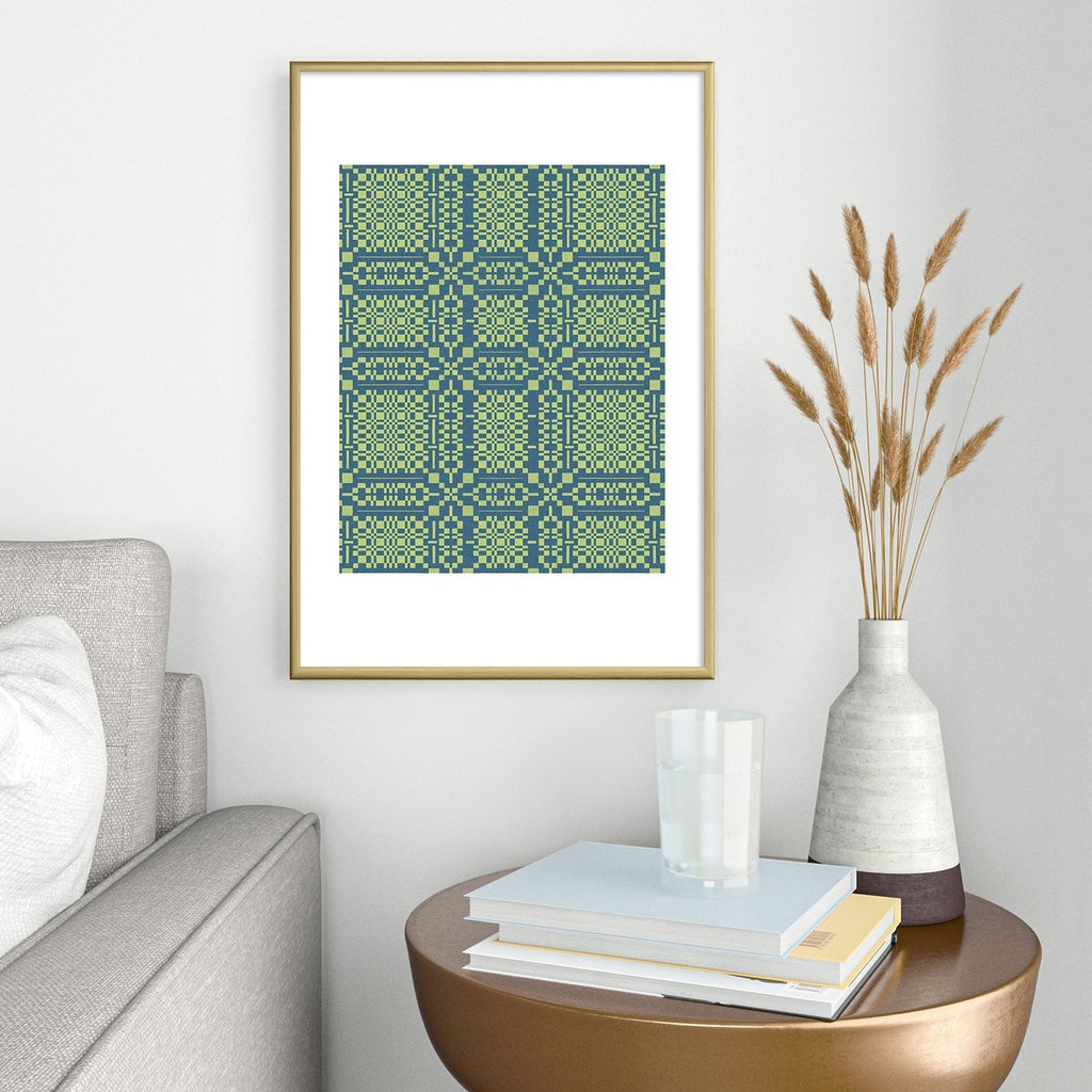 Marta Barragan Camarasa Nostalgic Grid Design Metal Framed Art Print