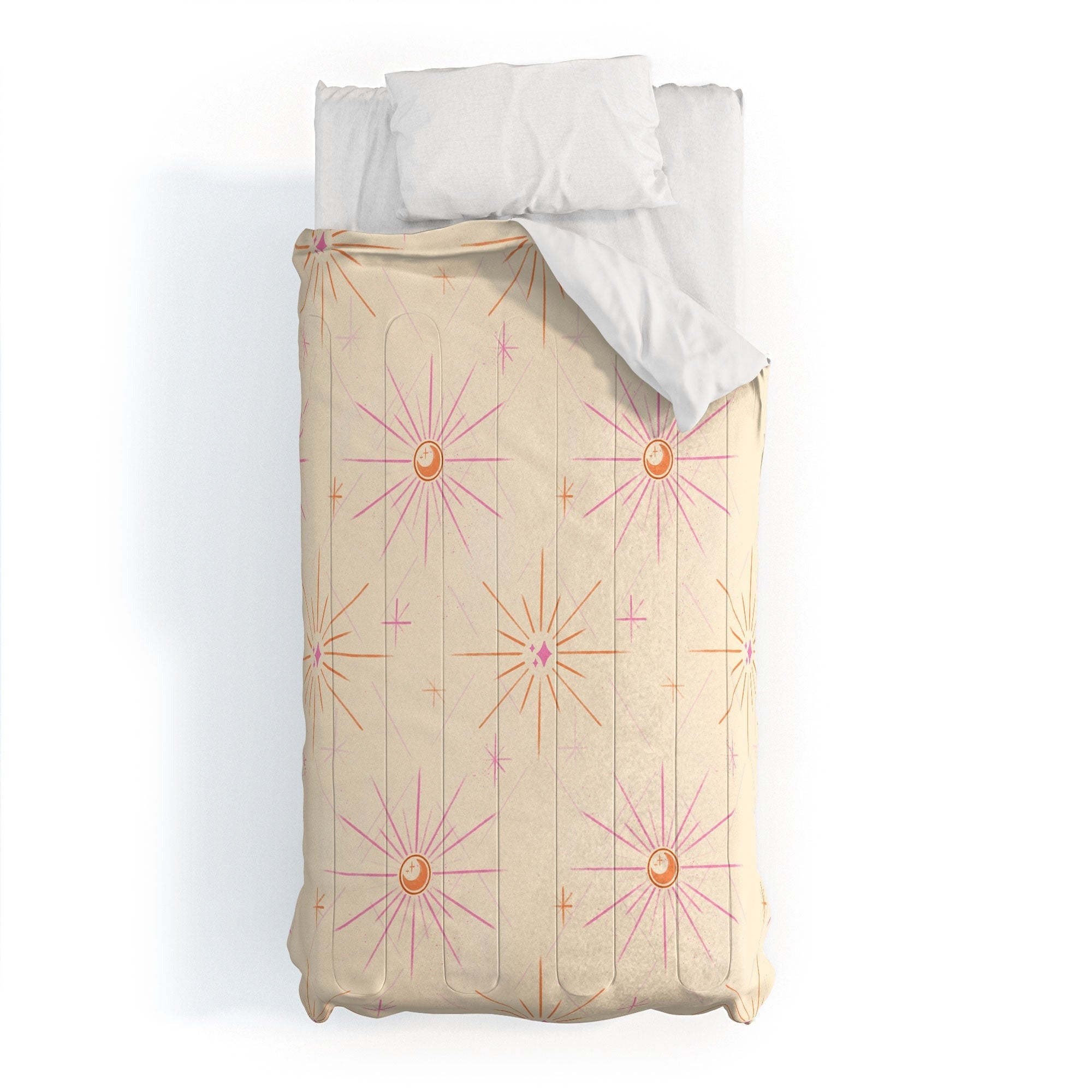 Little Om Pattern Little Moon cream Comforter