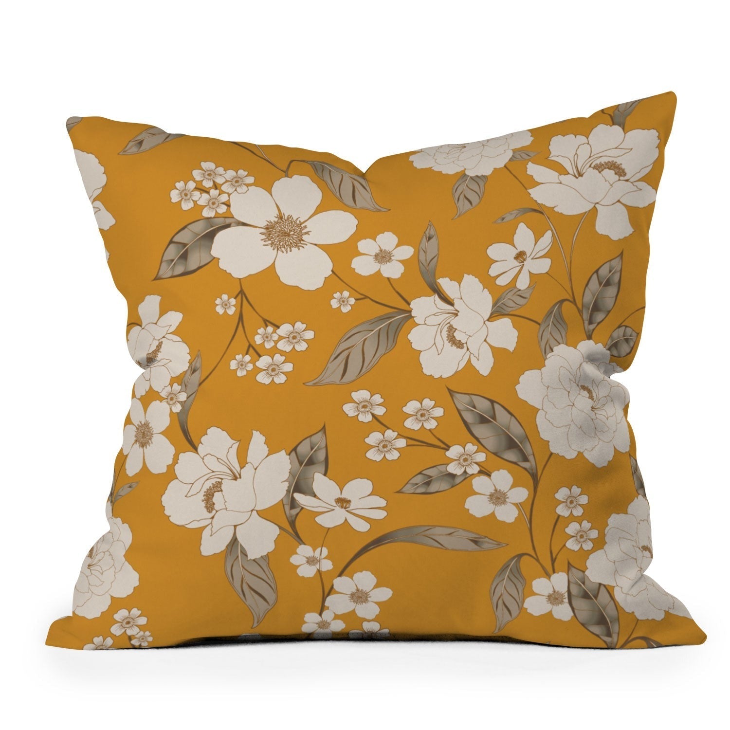 Gabriela Fuente Roberta Sunflower Outdoor Throw Pillow