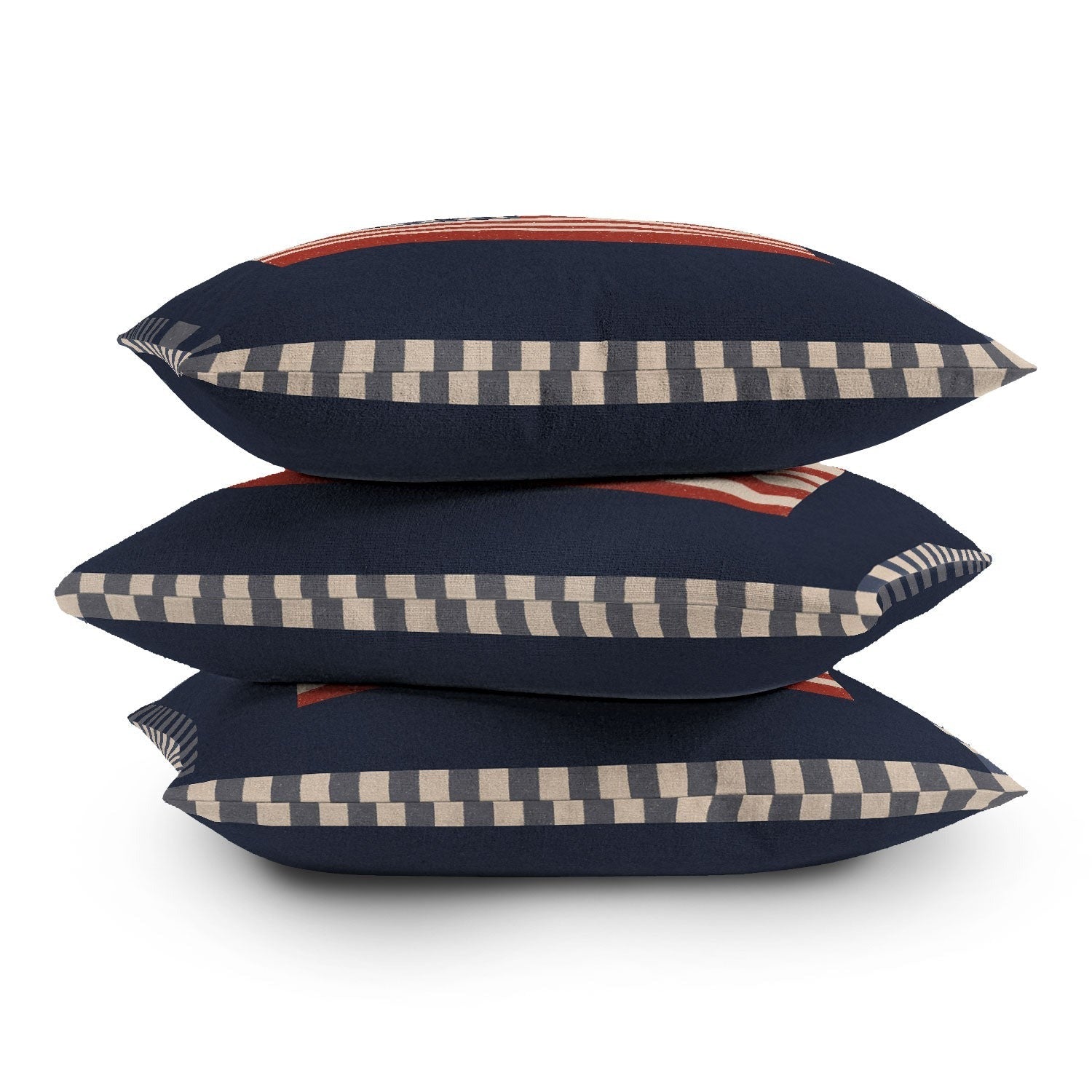 DENY Designs Gingham Flag Outdoor Throw Pillow