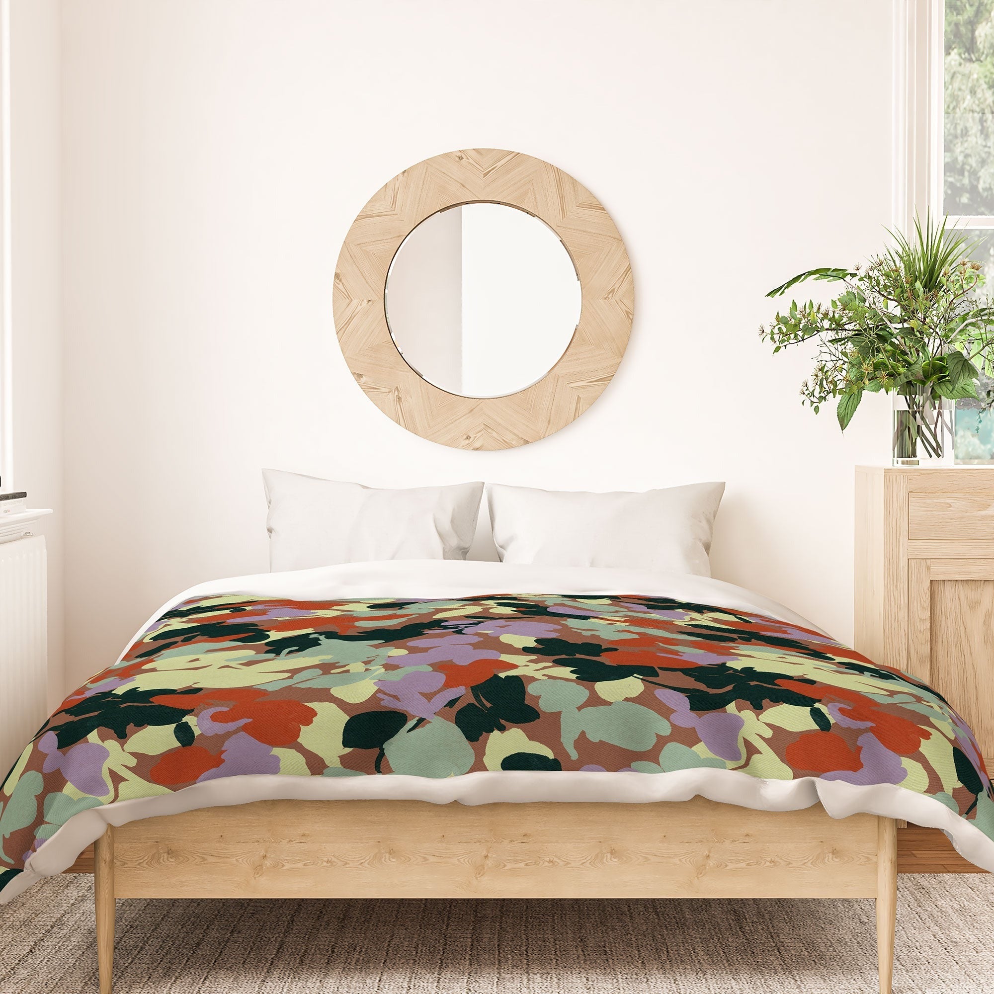 Marta Barragan Camarasa Retro Bloom Medley Duvet Cover