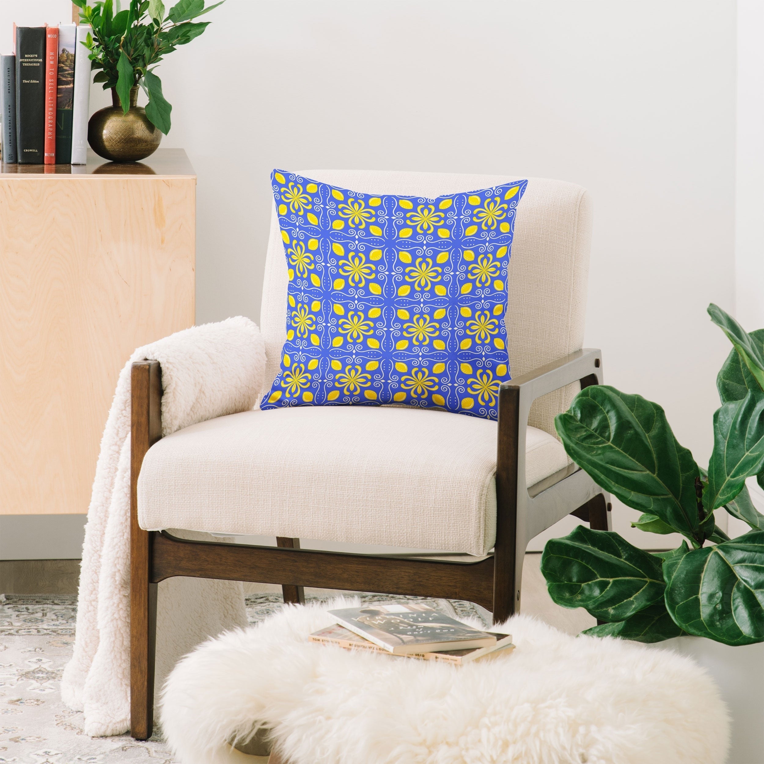 Design by Spark Dolce Vita Lemon Tile Throw Pillow