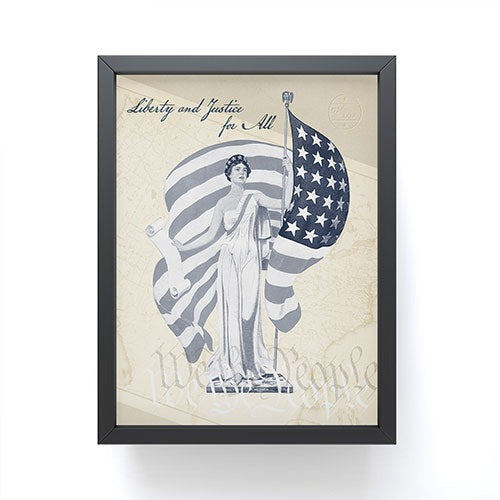 DENY Designs Liberty and Justice Woman Framed Mini Art Print