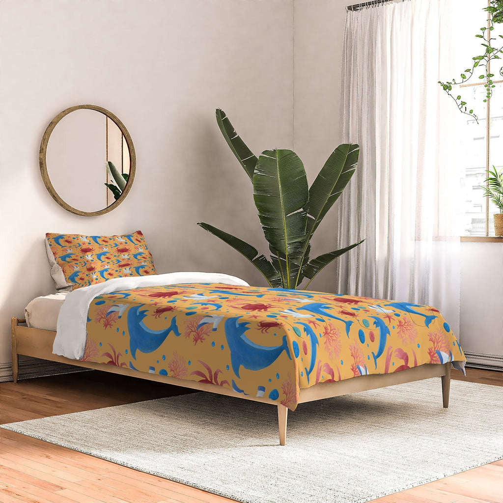 Seta Zakian Sailing Sealife yellow Comforter