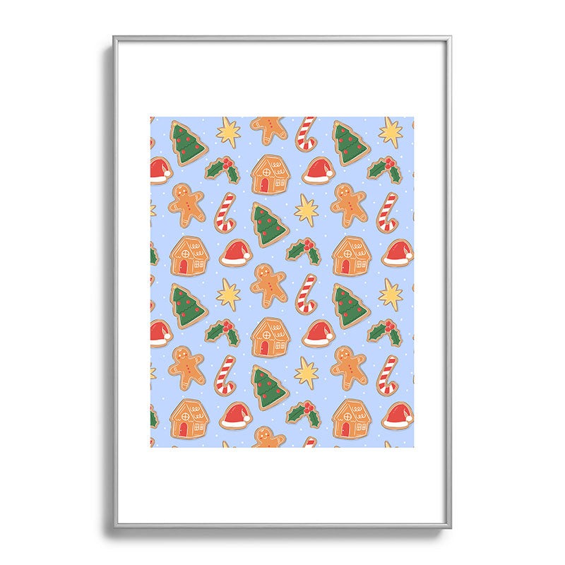 Love_Ryming Christmas Cookies Metal Framed Art Print