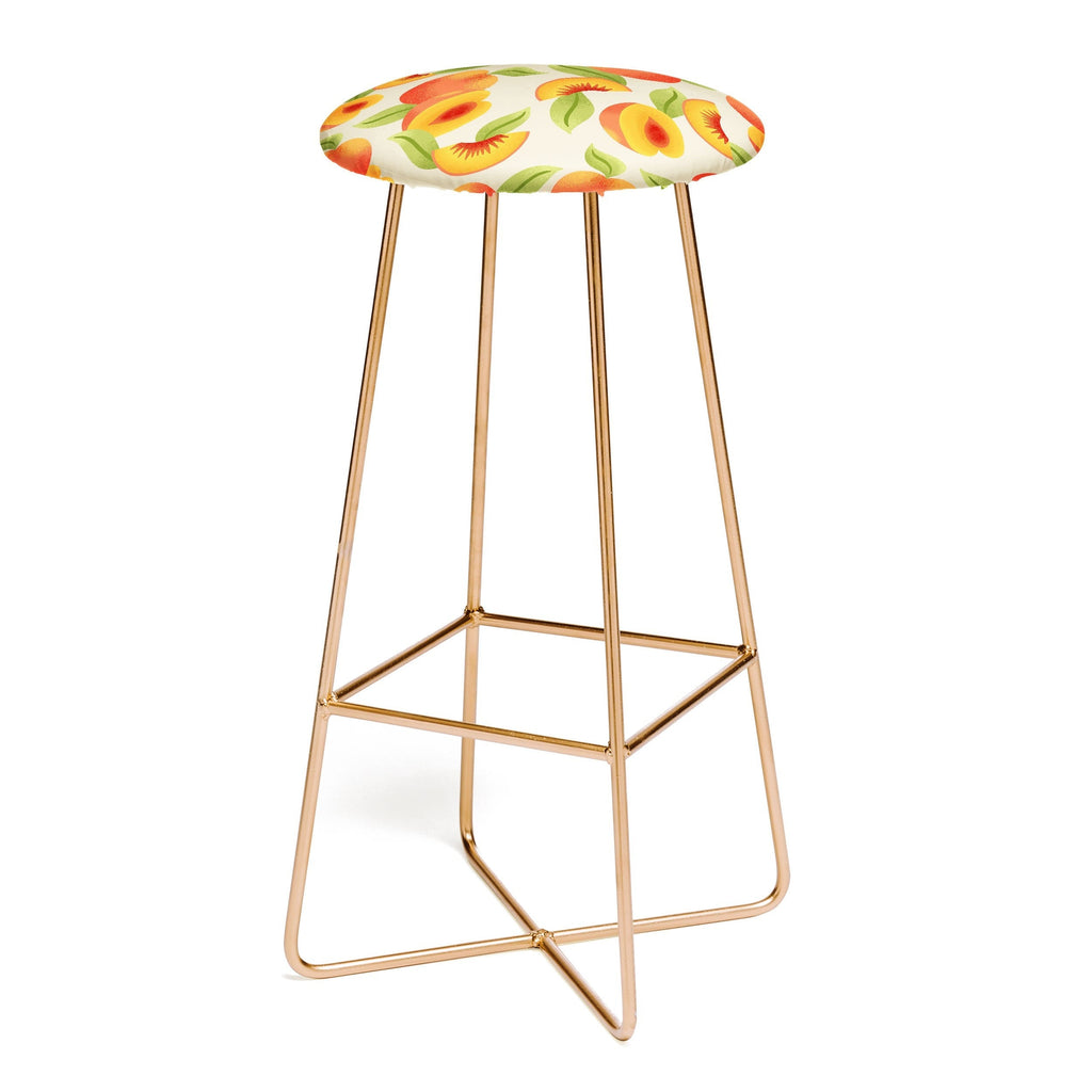 Jessica Molina Peach Pattern Bar Stool