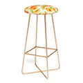Jessica Molina Peach Pattern Bar Stool