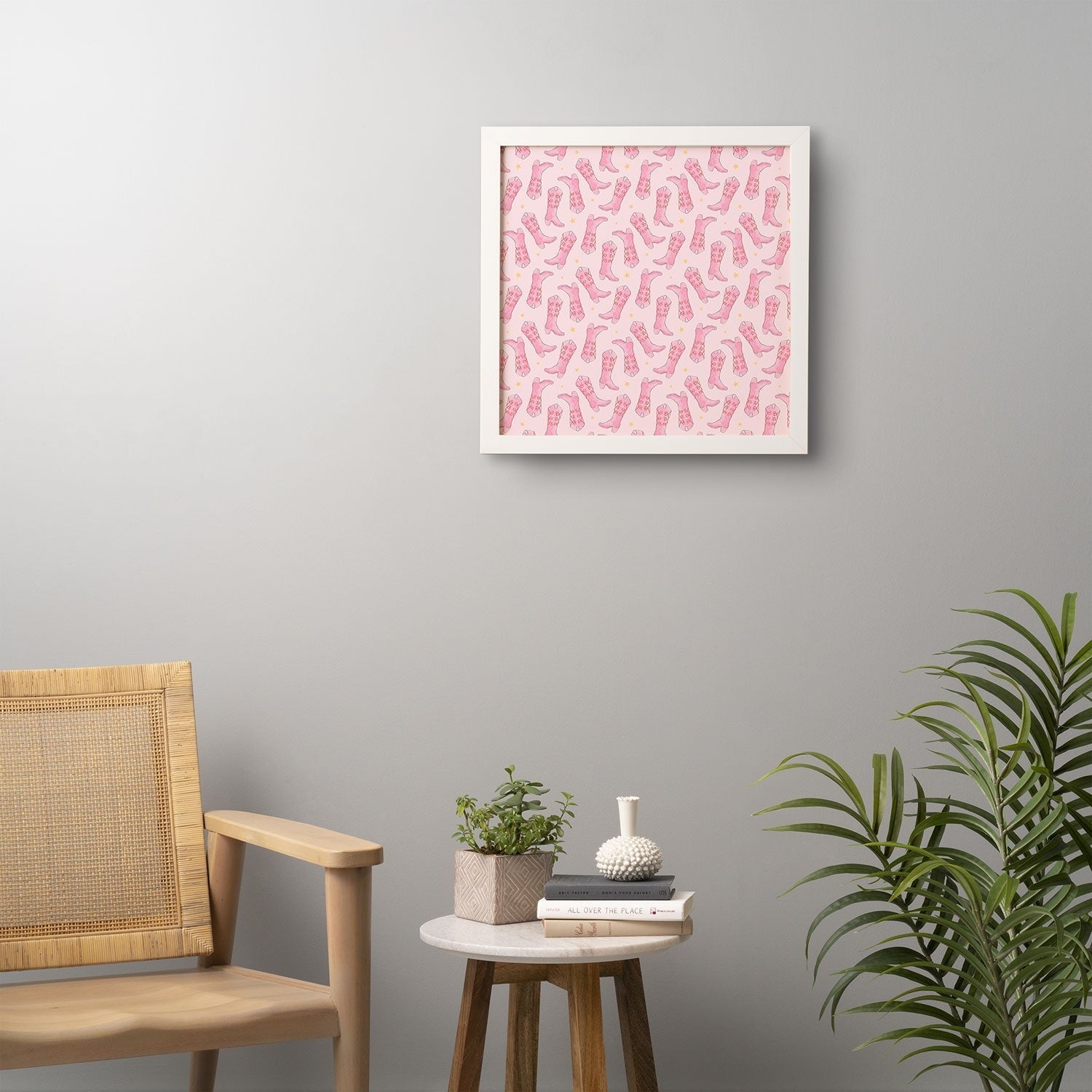 Love_Ryming Stars and Boots Framed Wall Art