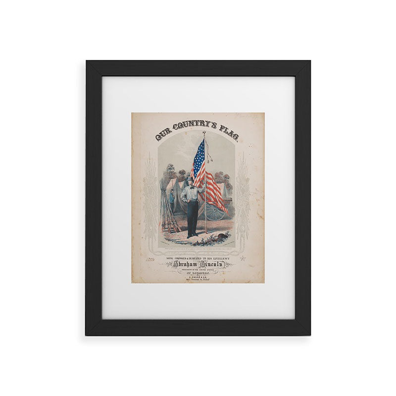 DENY Designs Our Country s Flag Framed Art Print
