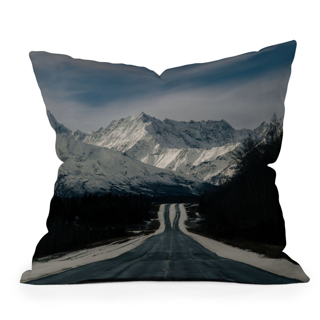 Hannah Kemp Alaska Drive Outdoor Throw Pillow