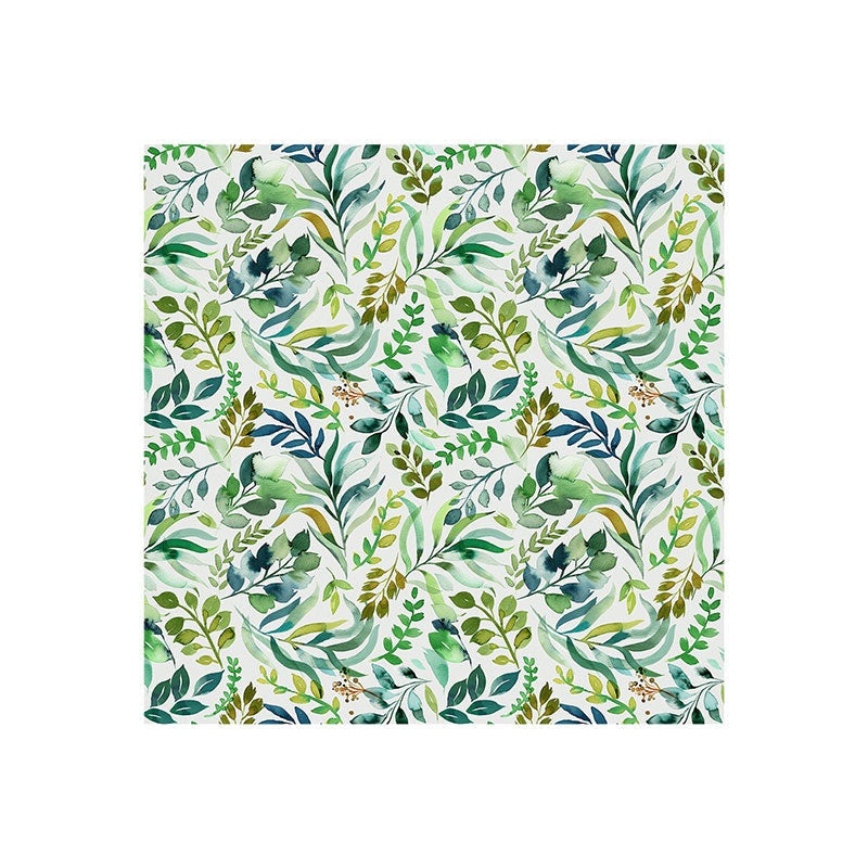 Ninola Design Botanic Retreat Loose Botanical Leaves Watercolor Green Art Print