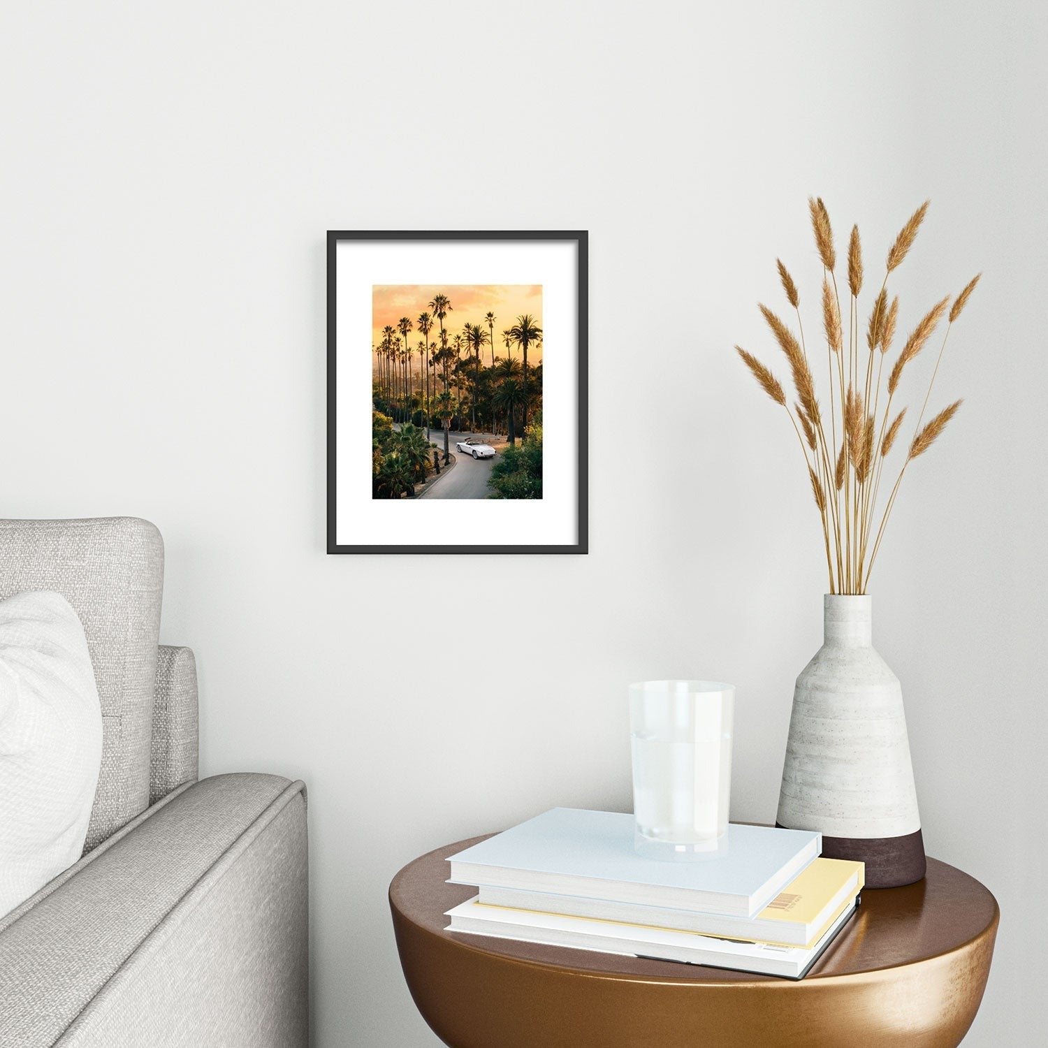 Gal Design Sunset Blvd Metal Framed Art Print