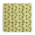Design by Spark Matcha Tea Florals Wood Wall Mural