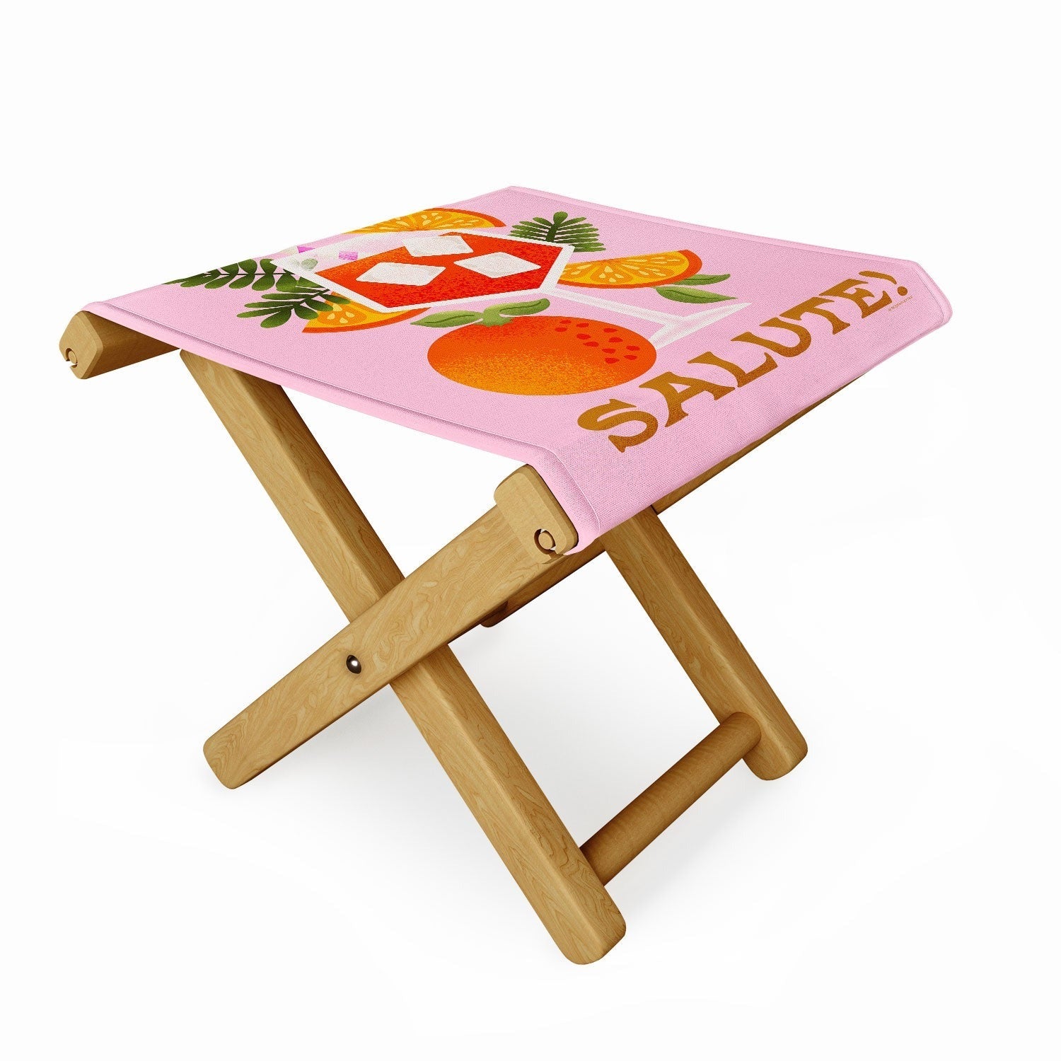 Jessica Molina Orange Spritz Folding Stool