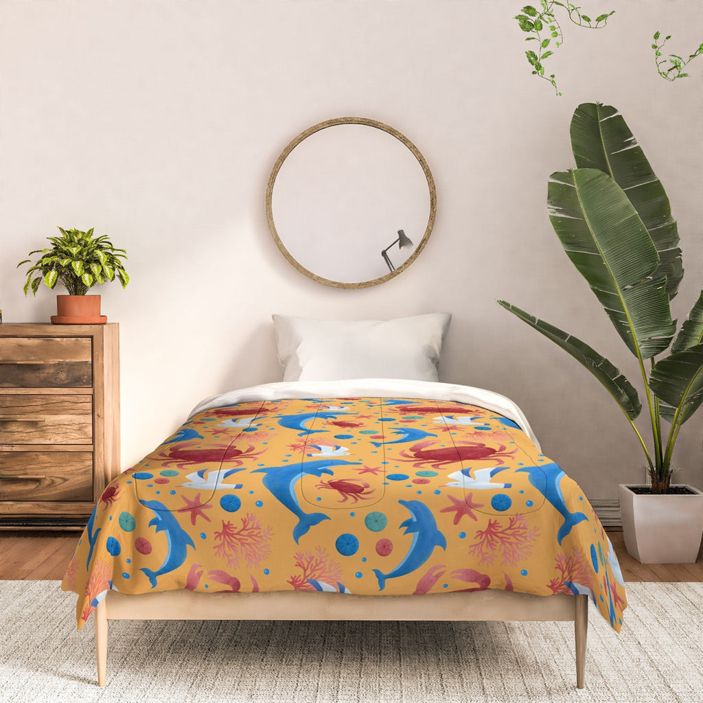 Seta Zakian Sailing Sealife yellow Comforter
