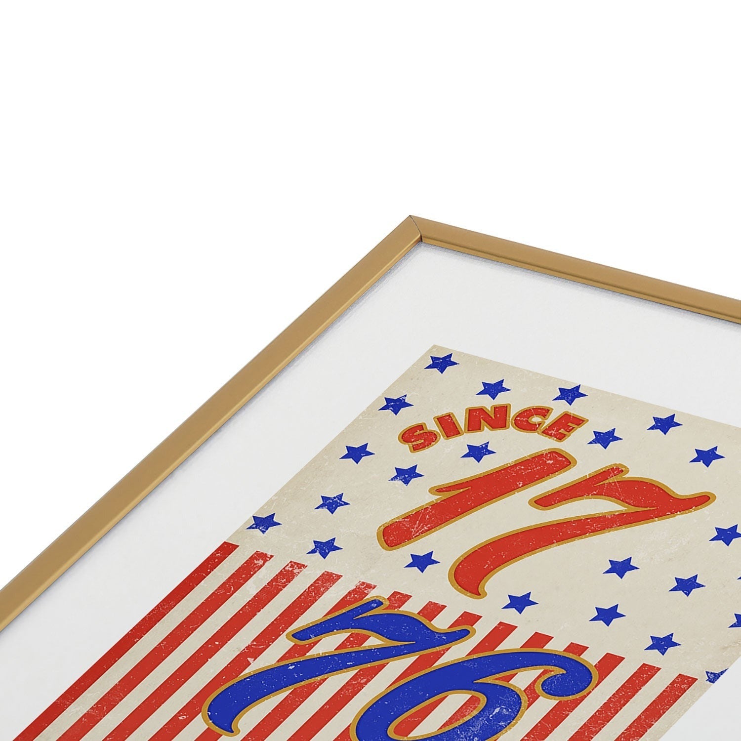 DENY Designs 1776 Stars Metal Framed Art Print