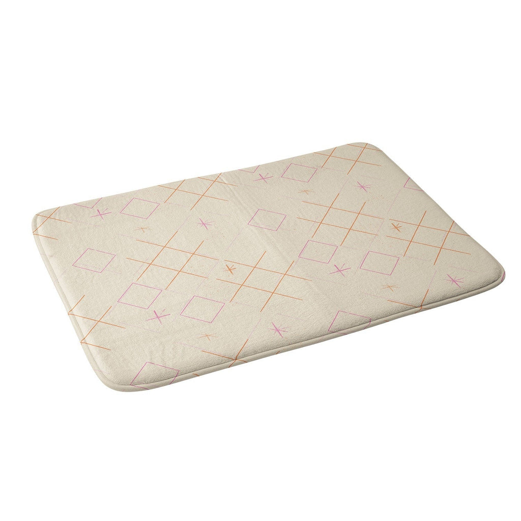 Little Om Starry Web cream Memory Foam Bath Mat