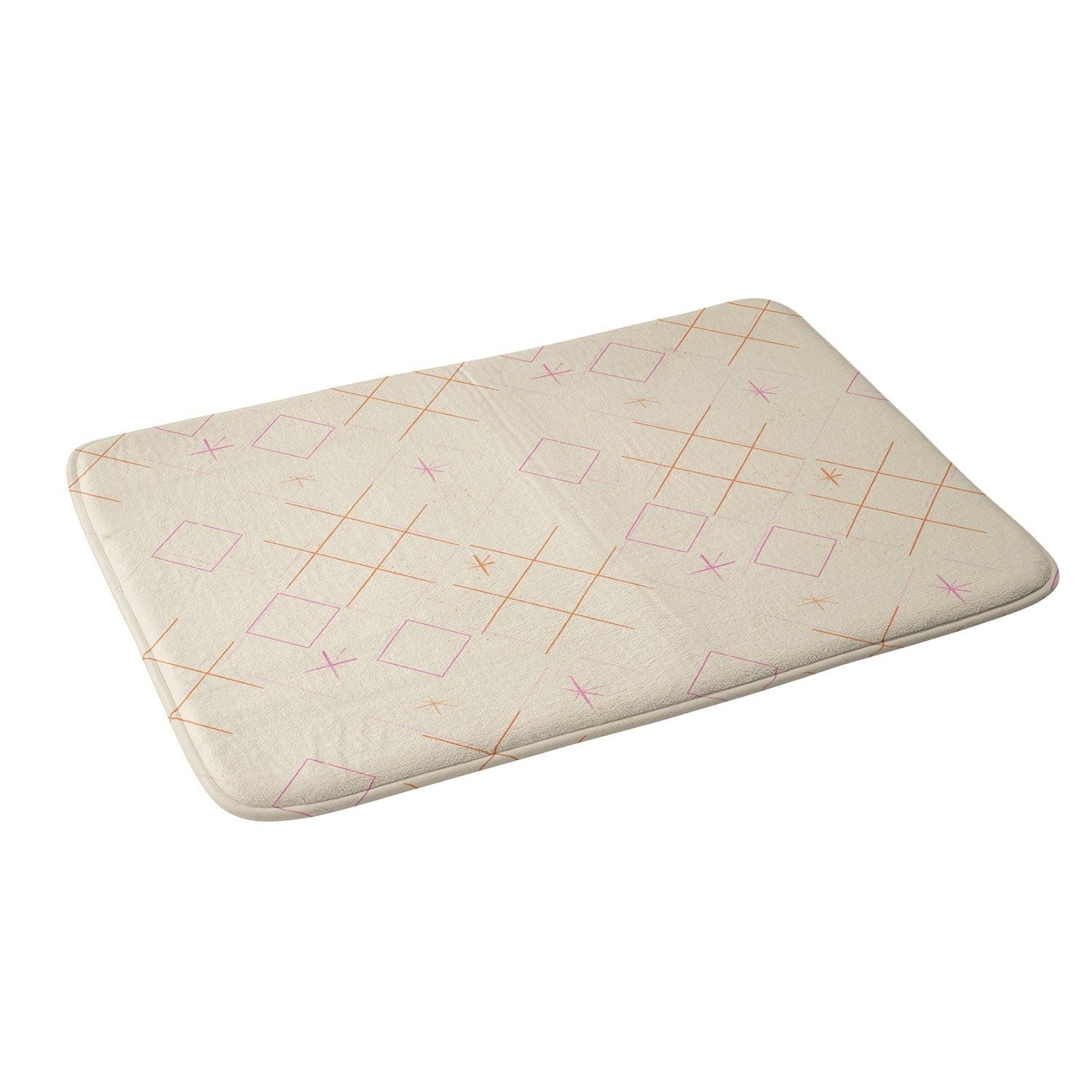 Little Om Starry Web cream Memory Foam Bath Mat