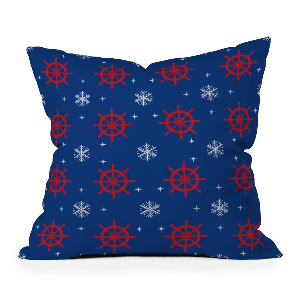 Design by Spark Holiday Helms and Snowflakes Throw Pillow