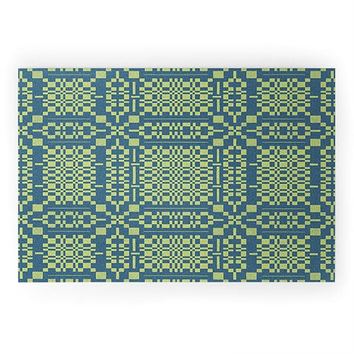 Marta Barragan Camarasa Nostalgic Grid Design Welcome Mat