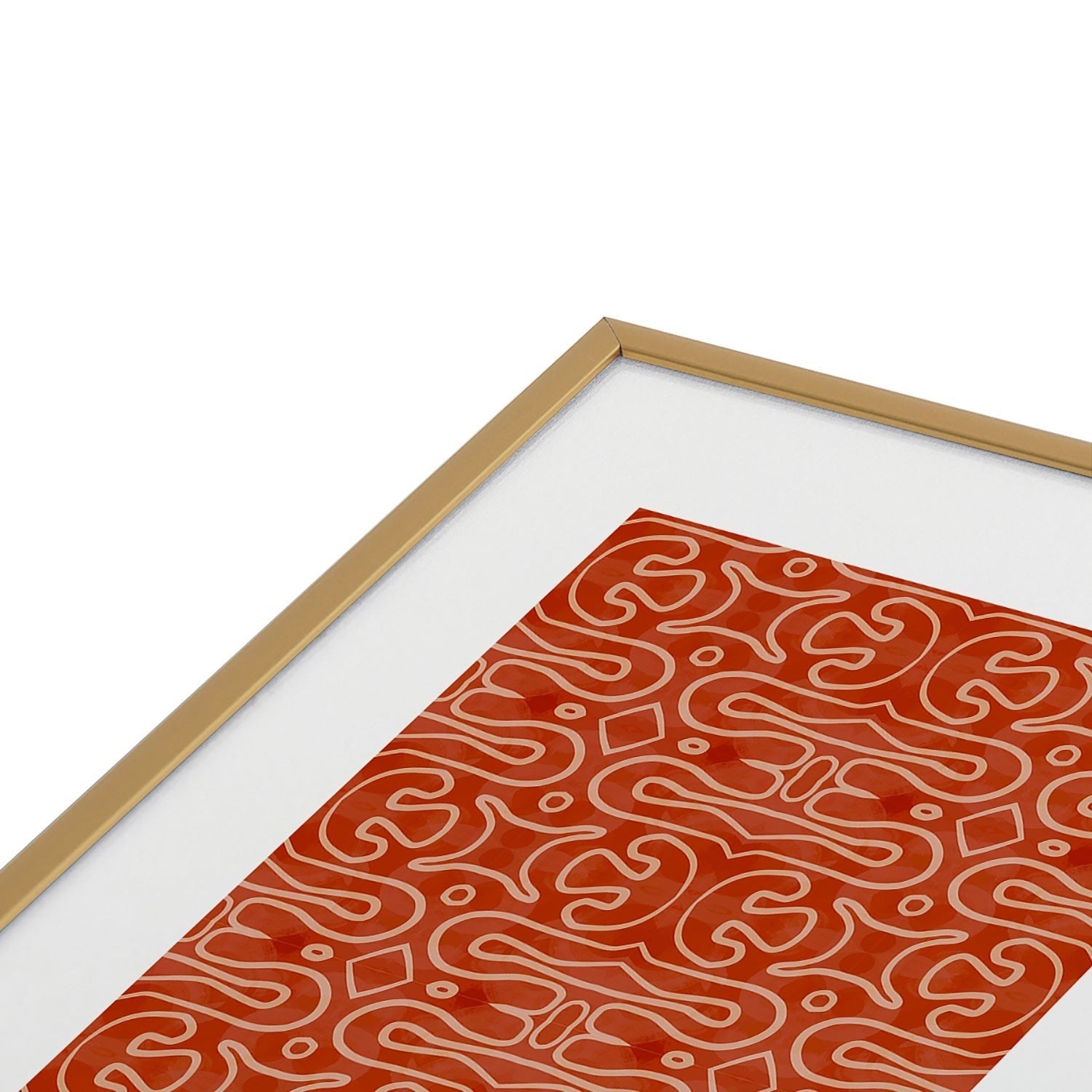Mirimo Venexiana Burnt Orange Metal Framed Art Print