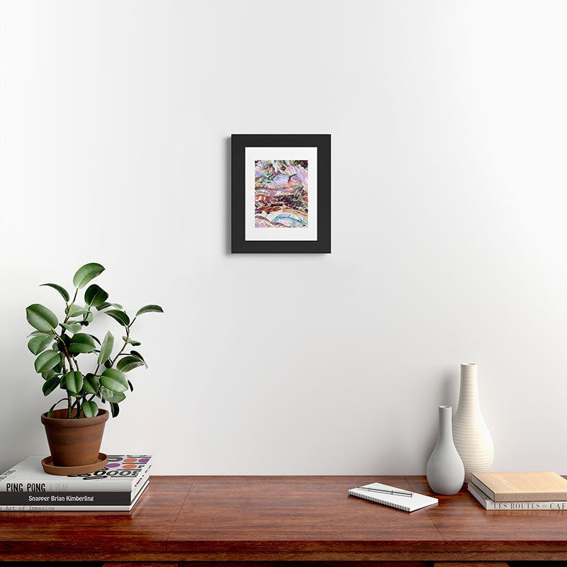 83 Oranges Sequin Haze Framed Art Print