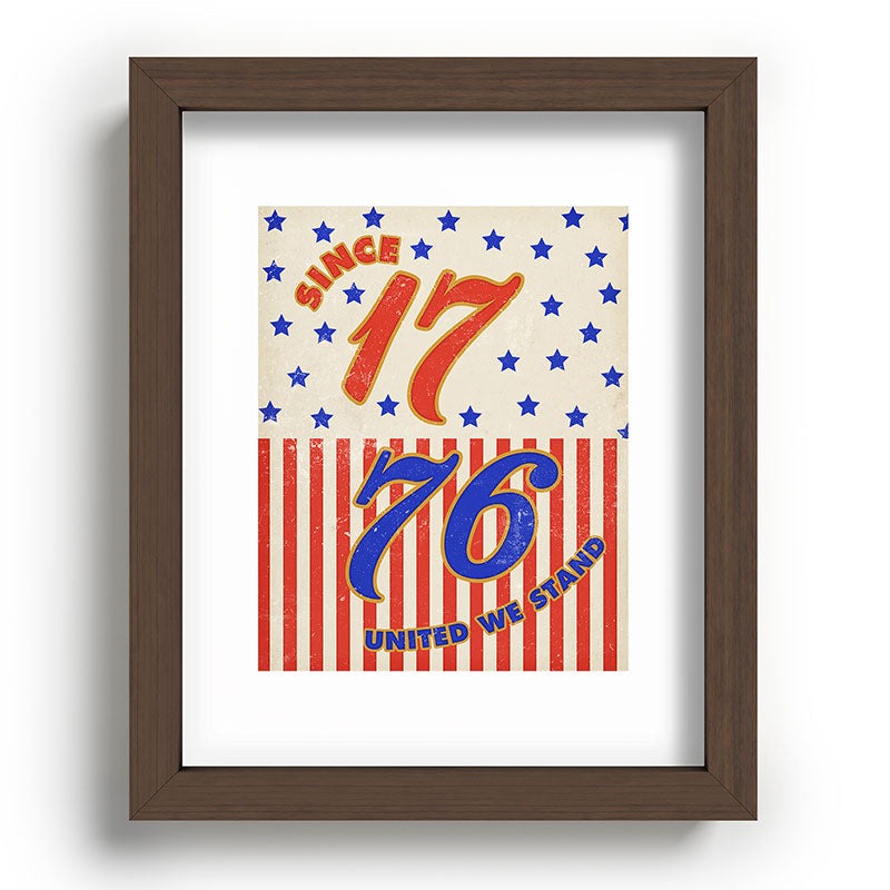 DENY Designs 1776 Stars Recessed Framing Rectangle