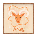 Little Om Zodiac Signs Aries Square Tray