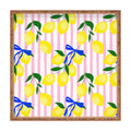 Design by Spark Zesty Lemons and Stripes Square Tray