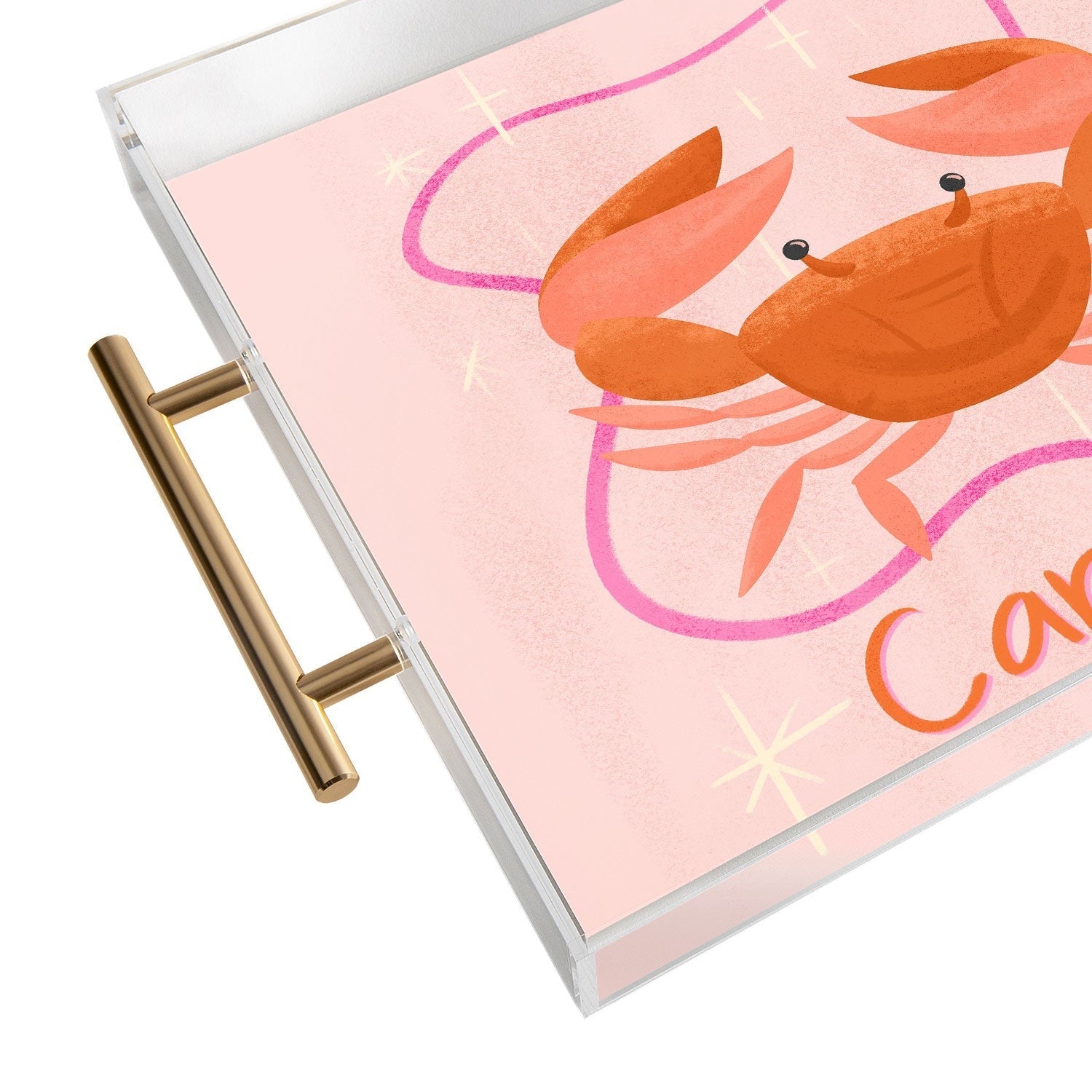 Little Om Zodiac Signs Cancer Acrylic Tray