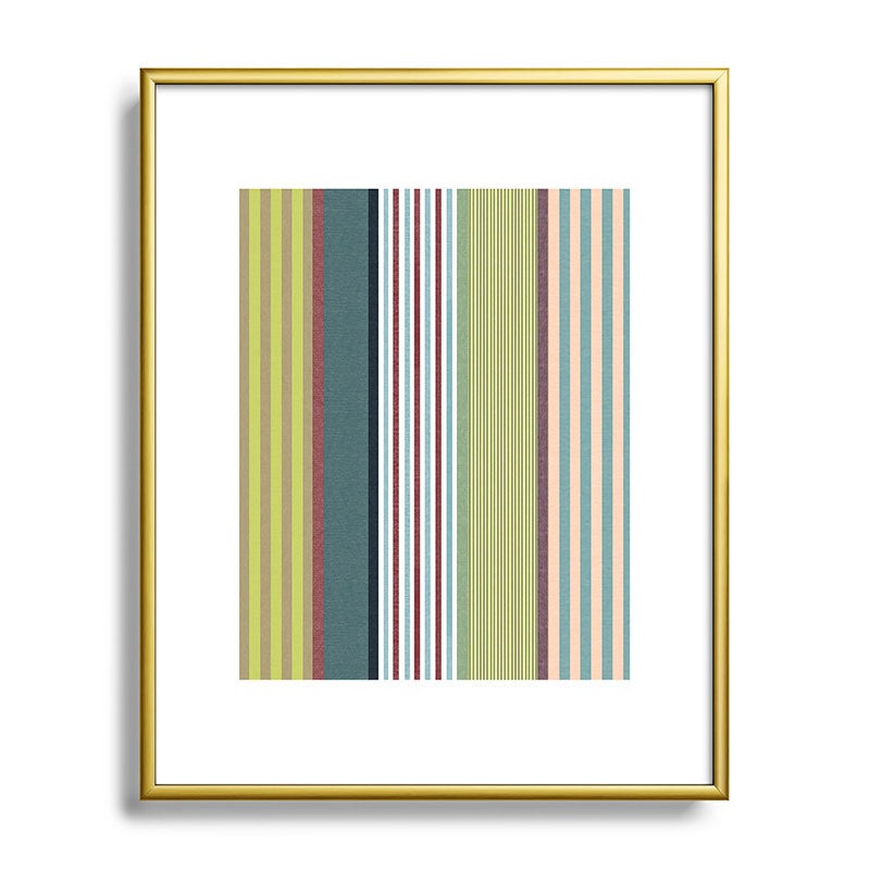 Marta Barragan Camarasa Colorful Stripe Delight Metal Framed Art Print