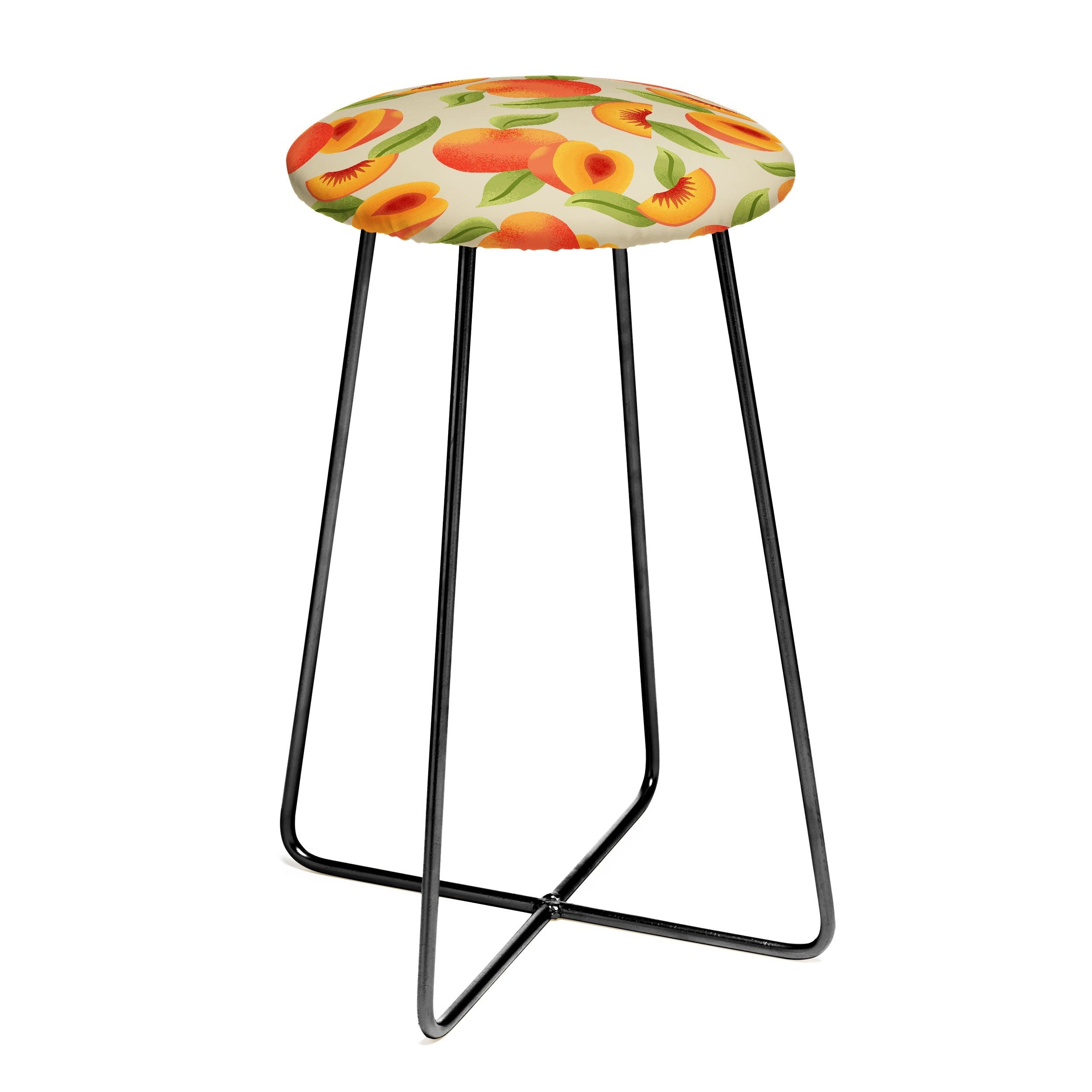 Jessica Molina Peach Pattern Counter Stool
