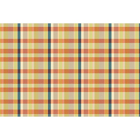 Marta Barragan Camarasa Retro Picnic Plaid Warm Tones Wall Mural
