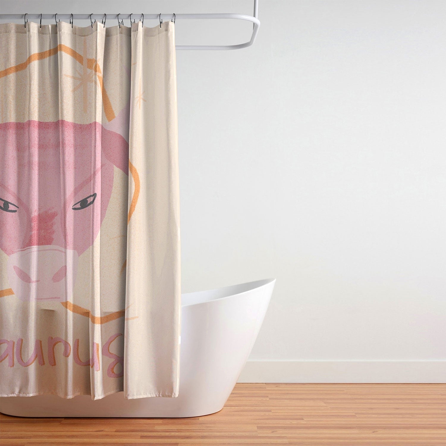 Little Om Zodiac Sign Taurus Shower Curtain