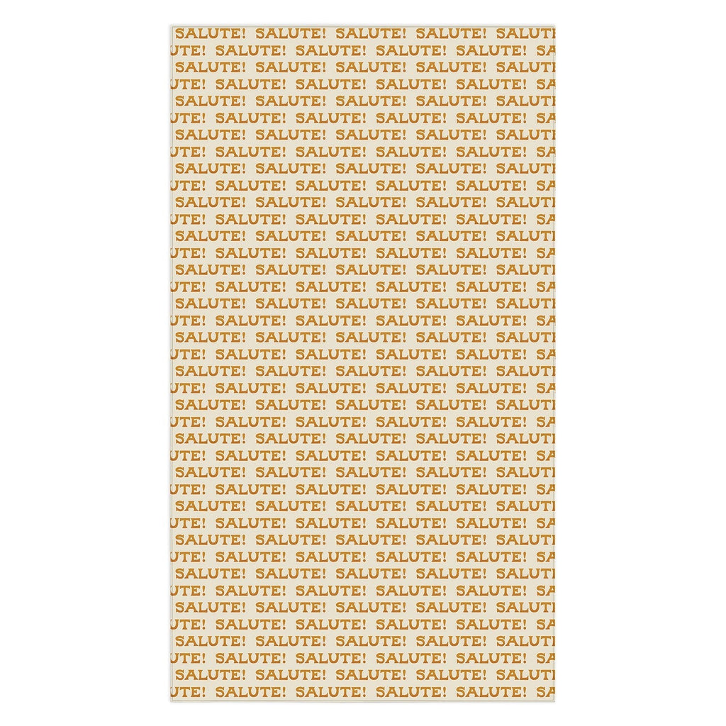 Jessica Molina Salute Gold Pattern on Cream Tablecloth
