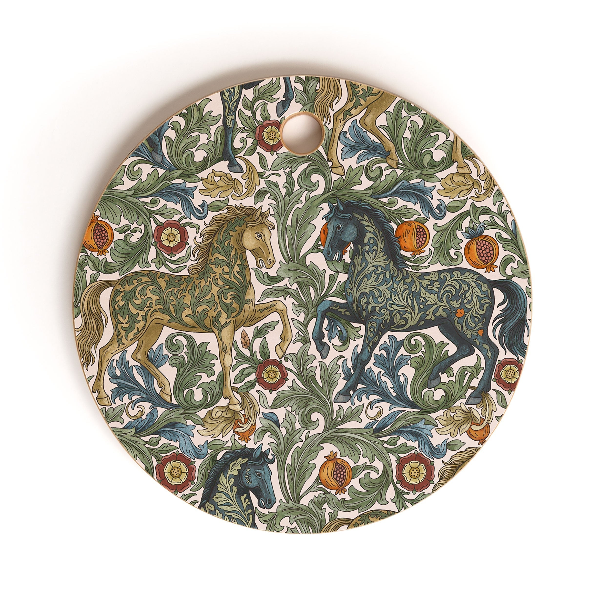 Marta Barragan Camarasa Renaissance Horse Garden Cutting Board Round